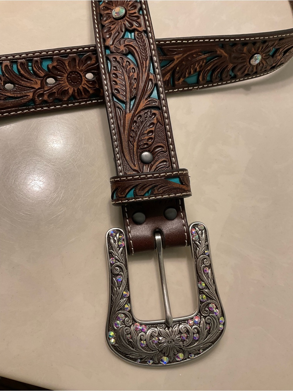 WOMENS ARIAT “ JOCELYN” WESTERN STYLE  BELT - Picture 2 of 6